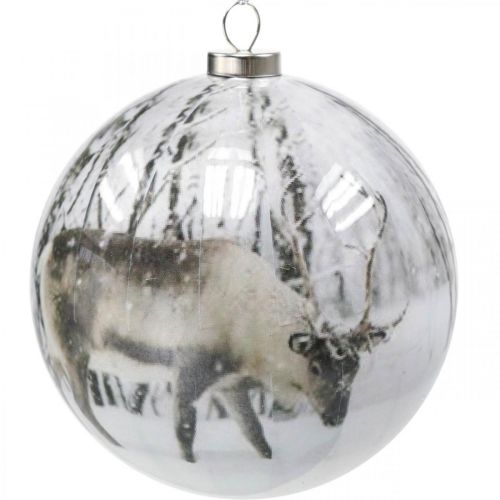 Floristik24 Bolas de natal, bola de árvore de natal motivo veado Ø8cm 3uds