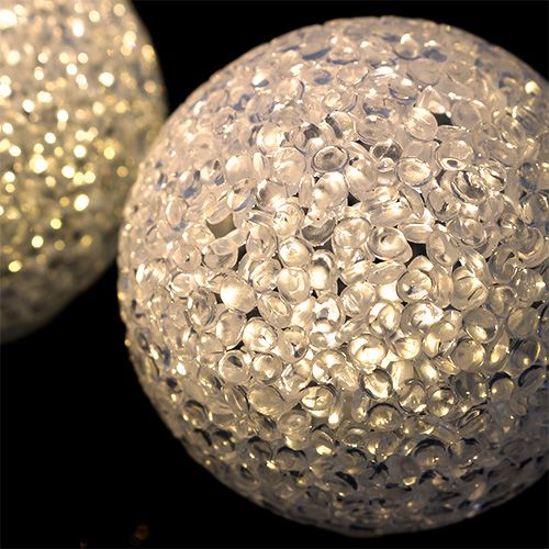 Floristik24 Bola com iluminação branco-quente médio Ø7cm 6 unidades