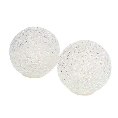 Floristik24 Bola com iluminação branco-quente médio Ø7cm 6 unidades