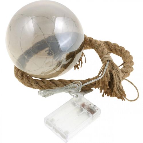 Floristik24 Bola LED bola de luz interior com corda Ø14cm 30L branco quente