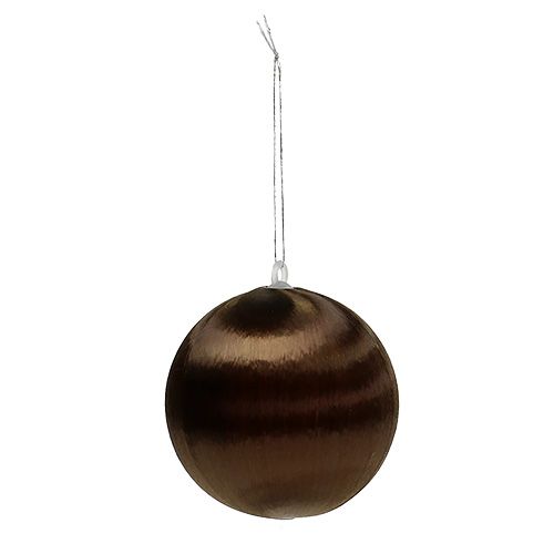 Floristik24 Bola de decoração de Natal de plástico Ø6cm marrom 6 unidades