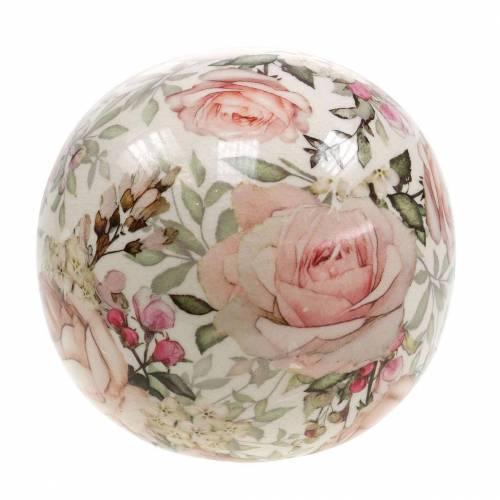 Floristik24 Bola decorativa rosa claro faiança Ø9cm