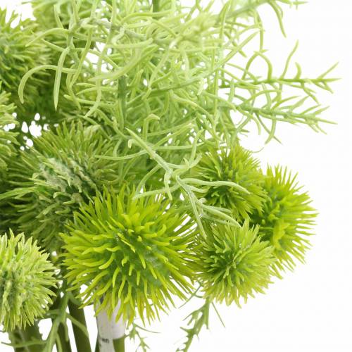 Floristik24 Cardo bola em cacho verde artificial sortido 34 cm 10 unid.