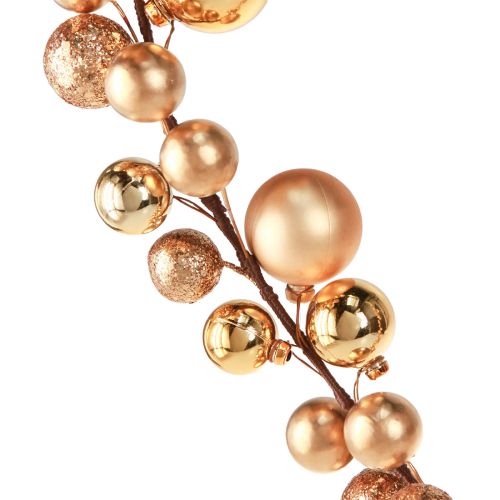 Floristik24 Guirlanda de bolas Guirlanda de Natal ouro de Natal 160cm