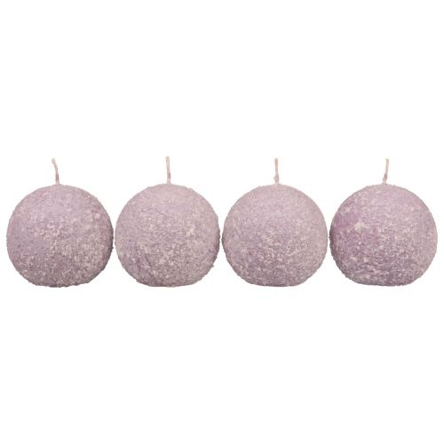 Itens Velas Redondas Bola de Neve Roxa Velas Bola Glitter 8 cm Pacote de 4