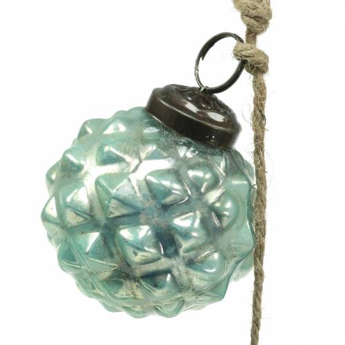 Floristik24 Decoração de natal guirlanda bolas de árvore de natal azul claro 120cm
