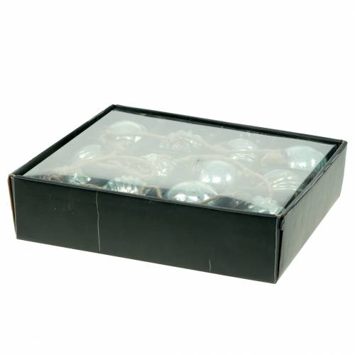 Floristik24 Decoração de natal guirlanda bolas de árvore de natal azul claro 120cm