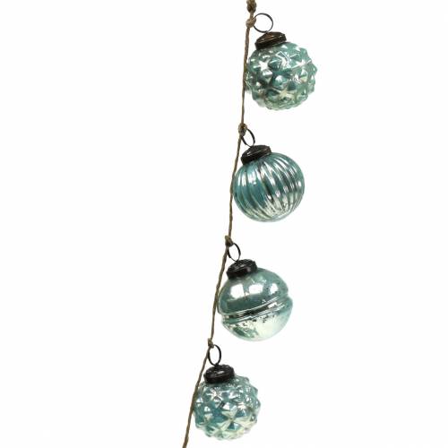 Floristik24 Decoração de natal guirlanda bolas de árvore de natal azul claro 120cm