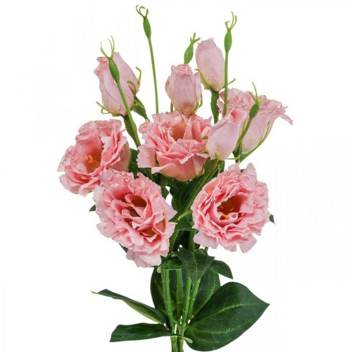 Floristik24 Flores artificiais Lisianthus rosa flores artificiais de seda 50cm 5 unidades