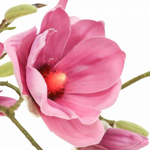 Flor artificial ramo de magnólia, magnólia rosa rosa 92cm