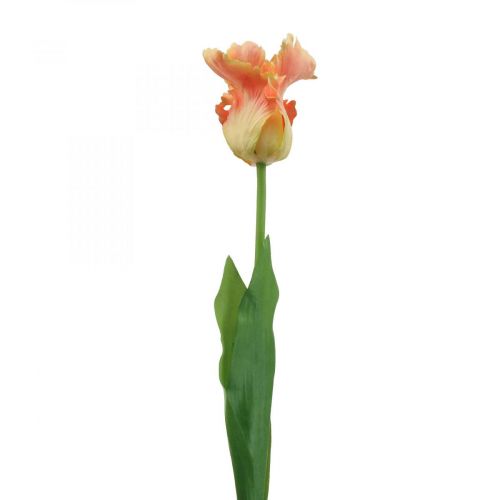 Floristik24 Flor artificial, papagaio tulipa laranja, flor de primavera 63cm