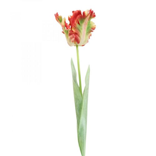 Floristik24 Flor artificial, papagaio tulipa vermelho amarelo, flor de primavera 69cm