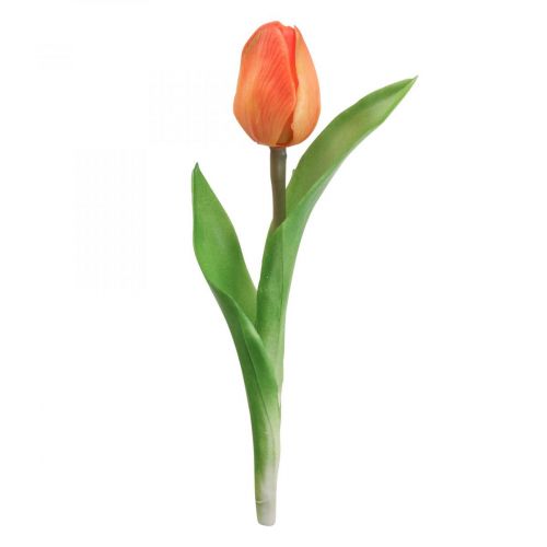 Itens Flor artificial Tulipa Laranja Real Touch flor de primavera H21cm