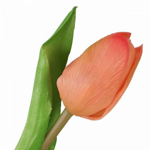 Itens Flor artificial Tulipa Peach Real Touch flor de primavera H21cm
