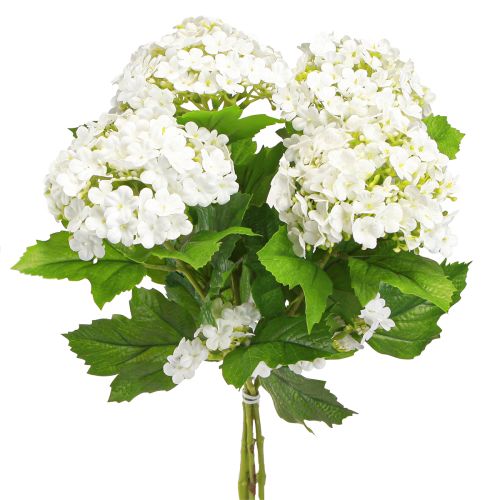 Itens Flores artificiais Bola de neve Viburnum Artificial Branco 60cm 4 Pcs