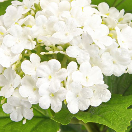 Itens Flores artificiais Bola de neve Viburnum Artificial Branco 60cm 4 Pcs