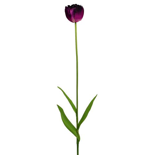 Floristik24 Flores artificiais tulipas roxo-verde 84 cm - 85 cm 3 unidades