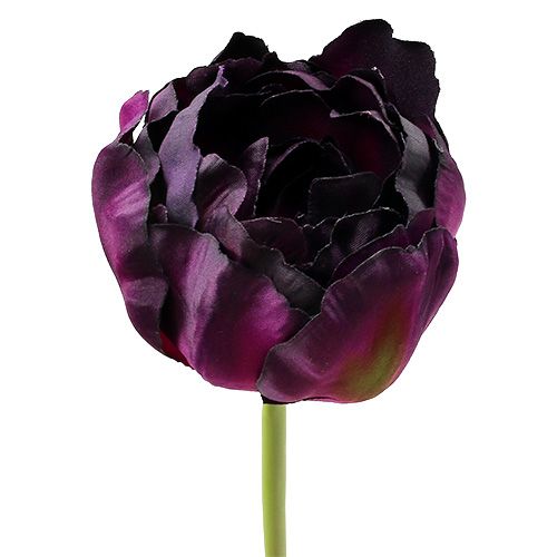 Itens Flores artificiais tulipas roxo-verde 84 cm - 85 cm 3 unidades