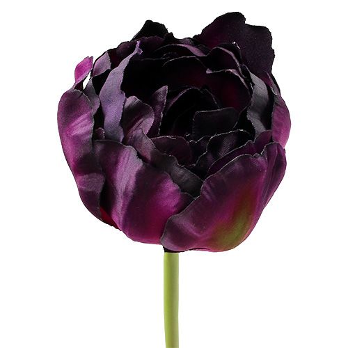 Floristik24 Flores artificiais tulipas roxo-verde 84 cm - 85 cm 3 unidades