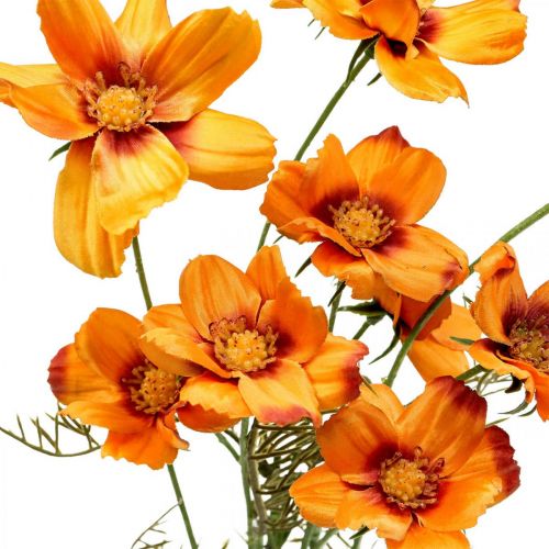 Itens Flores artificiais Cosmea Cesta de joias Laranja H51cm 3 pçs