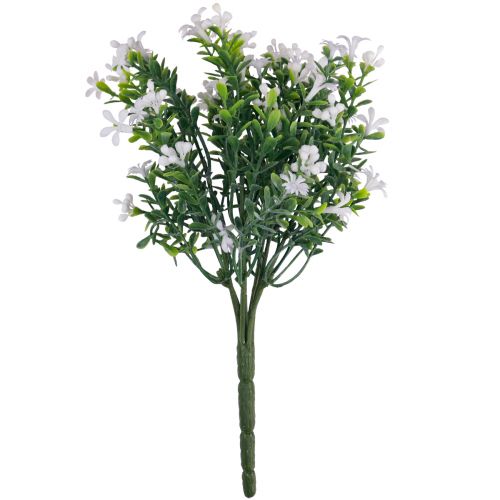 Itens Flores artificiais brancas Buquê de flores artificiais planta de gelo branca 26cm