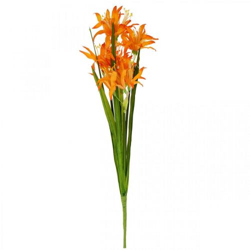 Floristik24 Flores artificiais Nerine Laranja Guernsey Lírios Flores de Outono 48 cm