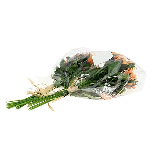 Floristik24 Buquê de flores artificiais com rosas laranja L26 cm 3 unidades