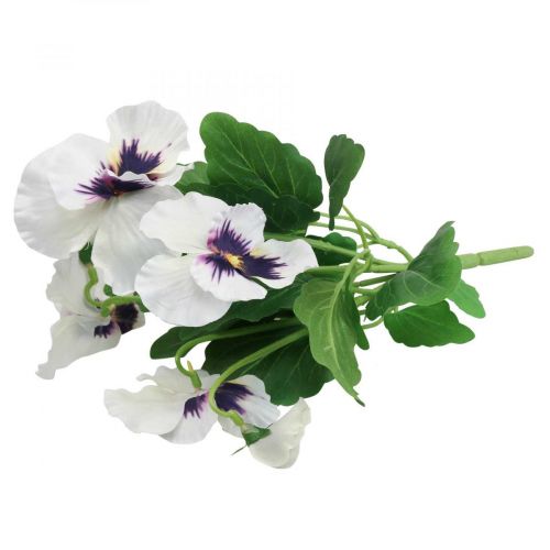 Itens Flores Artificiais, Flores de Seda, Amores-Perfeitos Roxo Branco 29cm