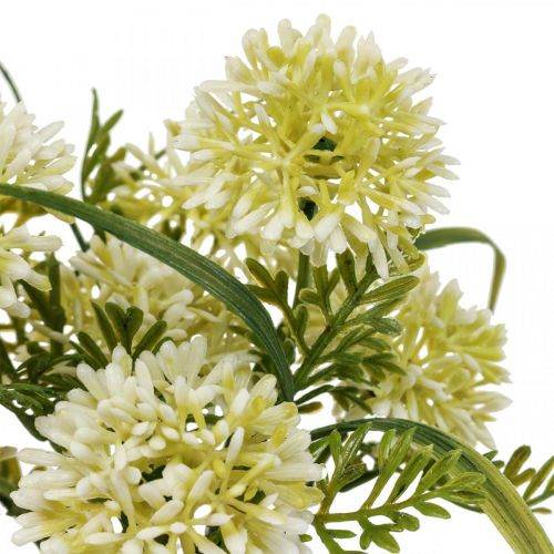 Itens Flores artificiais decoração de alho branco cebolas ornamentais 34cm 3 unidades em cacho
