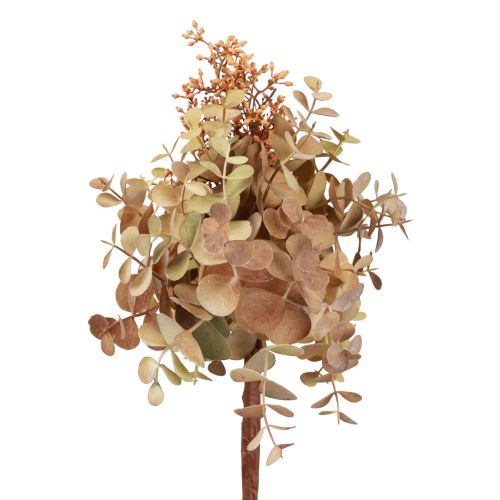 Buquê artificial de eucalipto, decoração de flores artificiais com botões 30cm