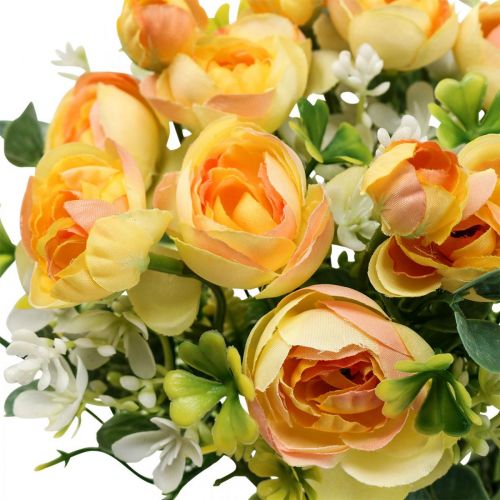 Floristik24 Flores artificiais buquê deco ranunculus artificial amarelo 32cm