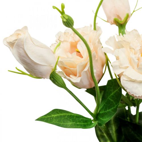 Floristik24 Flores artificiais lisianthus creme 51cm decoração de flores 5 unidades