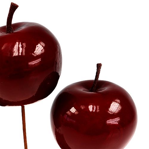Itens Maçã de fruta artificial pintada de vermelho Ø5,5 cm 12 unidades