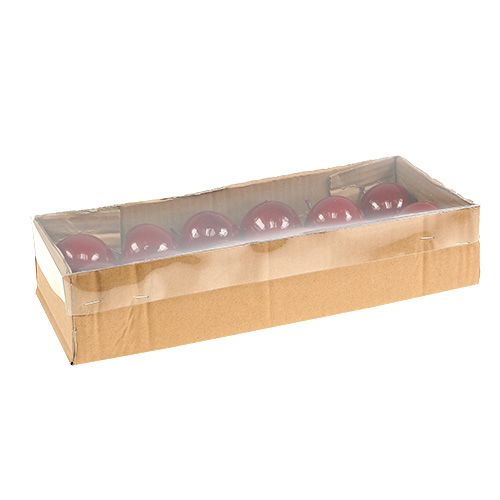 Floristik24 Maçã de fruta artificial pintada de vermelho Ø5,5 cm 12 unidades