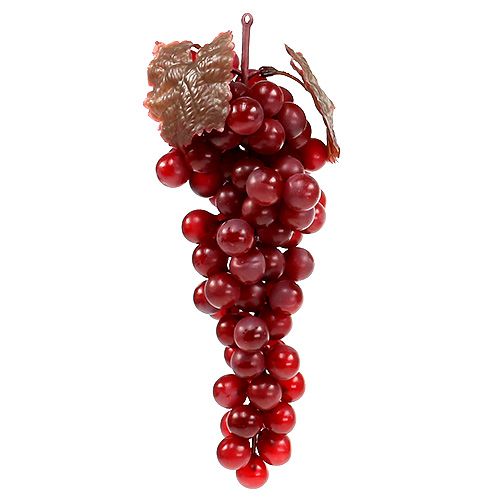 Floristik24 Uvas de frutas artificiais vermelhas 22cm