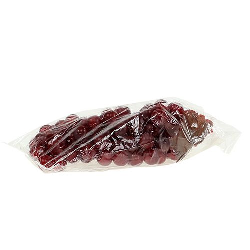 Floristik24 Uvas de frutas artificiais vermelhas 22cm