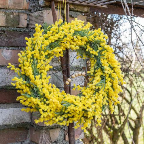 Planta artificial, acácia prateada, amarelo deco mimosa, 39cm 3uds