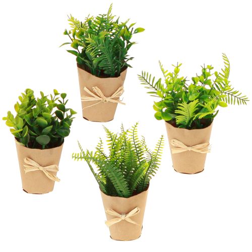Plantas Artificiais Samambaia Artificial Buxo 15-19cm 4pcs