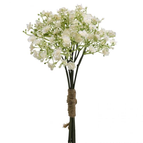 Gypsophila flores artificiais gesso erva branca C30cm 6 peças em um cacho