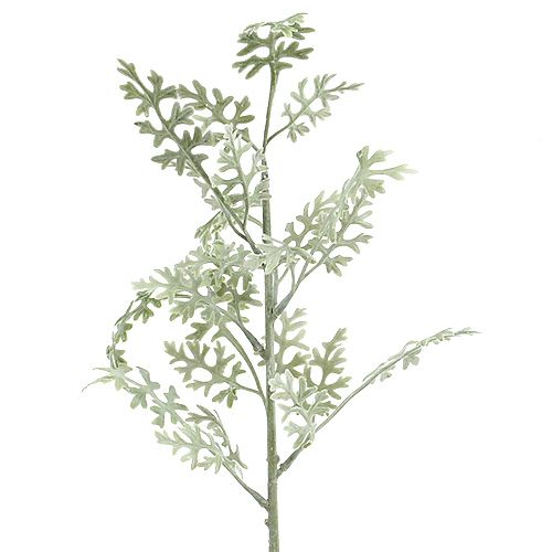 Floristik24 Plantas artificiais folha de prata branco-verde 40 cm 6 unidades