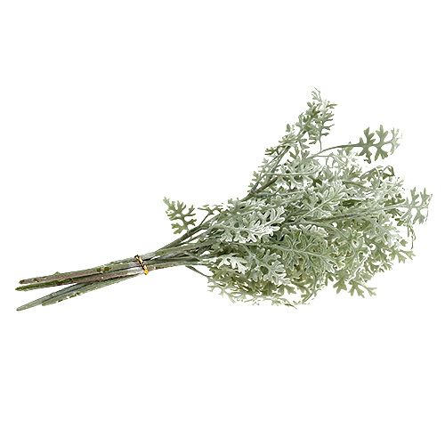 Floristik24 Plantas artificiais folha de prata branco-verde 40 cm 6 unidades