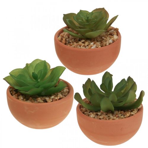 Plantas artificiais em vasos suculentas artificiais H9cm 3uds