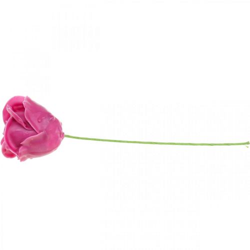 Itens Rosas artificiais cera fúcsia rosas decorativas cera Ø6cm 18 un