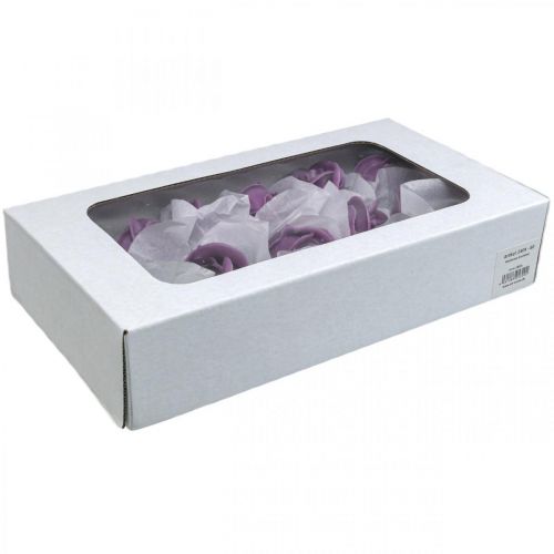 Itens Rosas artificiais cera lilás rosas decorativas cera Ø6cm 18 un
