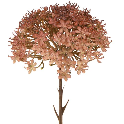 Ramo artificial para decoração de outono, ramo de flores marrom vermelho 45cm 2 peças