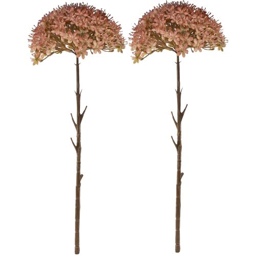 Itens Ramo artificial para decoração de outono, ramo de flores marrom vermelho 45cm 2 peças