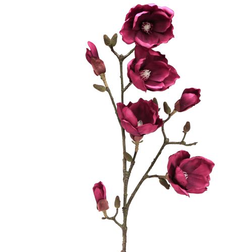Ramo de magnólia artificial Flores artificiais Bordeaux L100cm