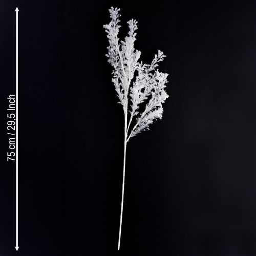 Floristik24 Galho artificial fosco decorativo para decoração de inverno branco 78cm 2 peças