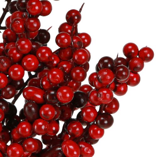 Itens Ramo artificial com frutas vermelhas outono Natal 60 cm 2 unidades