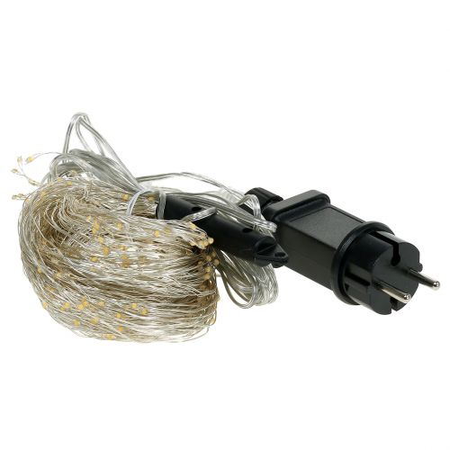 Floristik24 Pacote de luz LED para interior e exterior 640 1,9 m prateado/branco quente